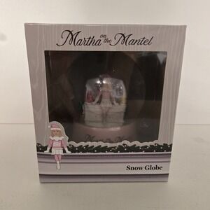 Martha Stewart "Martha on The Mantel" Holiday Snow Globe NIB